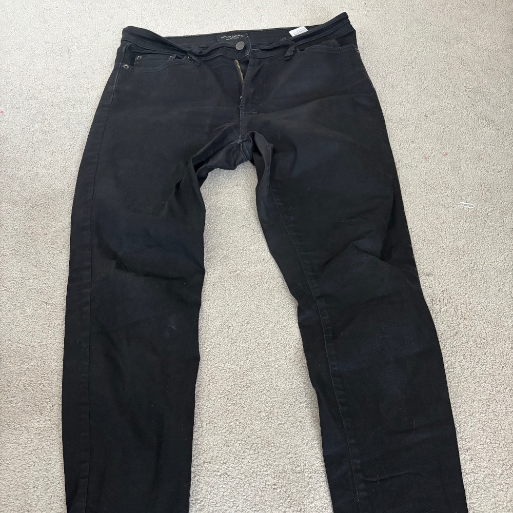 Banana Republic High Rise Skinny Fade Resistant Black Jeans Size 29/8